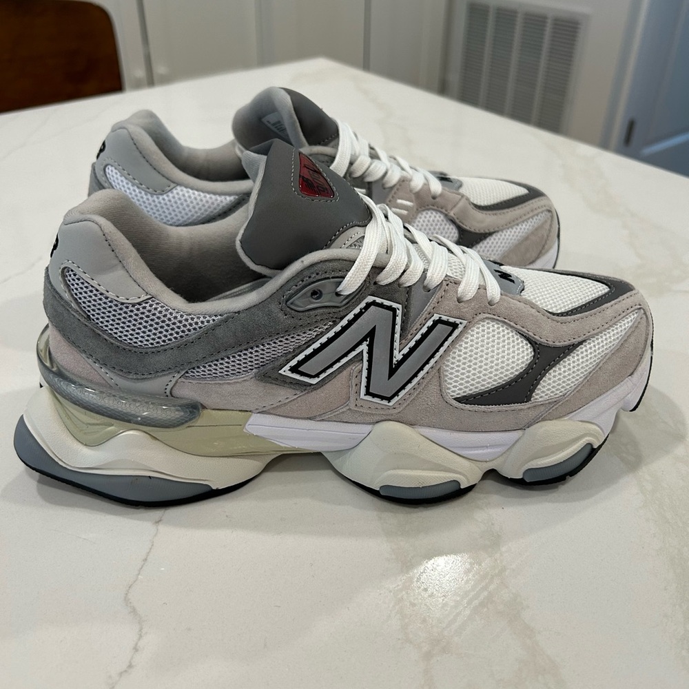 New Balance 9060 Gray and White Sneakers